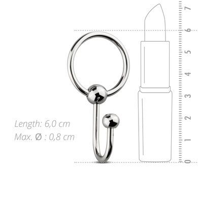Уретральна вставка із кільцем 2,6 см Sinner Gear Unbendable SO4583 фото
