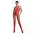 Бодистокинг Passion ECO BS002 red, с доступом, имитация подвязок, абстрактный рисунок