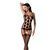 Бодистокинг Passion BS067 black, комбинезон, имитация чулок и топа на бретелях One Size