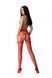 Эротические колготки-бодистокинг с ажурным поясом Passion S027 One Size, red, открытый доступ