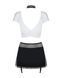 Эротический костюм секретарши Obsessive Secretary suit 5pcs black L/XL, черно-белый, топ, юбка, стри