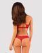 Комплект белья Obsessive Lacelove cupless 2-pcs set M/L Red, открытый доступ, открытая грудь