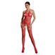 Бодистокинг Passion ECO BS002 red, с доступом, имитация подвязок, абстрактный рисунок