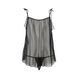 Пеньюар прозрачный беби долл. Passion MELANIA CHEMISE L/XL, black, трусики, на тонких бретелях
