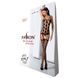 Бодистокинг Passion BS067 black, комбинезон, имитация чулок и топа на бретелях One Size