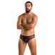 Чоловічі труси зі шнурівкою Passion 035 SLIP RICHARD S/M Black, екошкіра, сітка