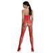 Бодистокинг Passion ECO BS002 red, с доступом, имитация подвязок, абстрактный рисунок