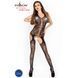 Бодістокінг Passion BS012 black, комбінезон, імітація панчіх і пояса S/M/L