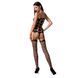 Бодистокинг Passion BS067 black, комбинезон, имитация чулок и топа на бретелях One Size