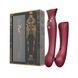 Смартвібратор Zalo Queen Wine Red з перлиною і вакуумом SO6662 фото 10