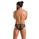 Чоловічі труси зі шнурівкою Passion 035 SLIP RICHARD S/M Black, екошкіра, сітка