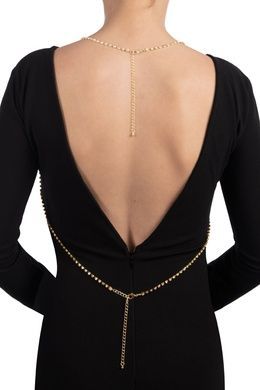 Золотистий ланцюжок для бюста Bijoux Pour Toi &ndash; Elena Gold зі стразами