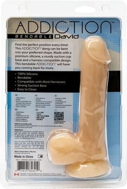 Фалоімітатор на присосці ADDICTION DAVID 8&Prime; Silicone Dong SO5578 фото
