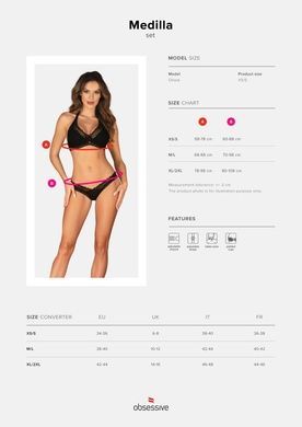 Комплект Obsessive Medilla 2-pcs set XL/2XL