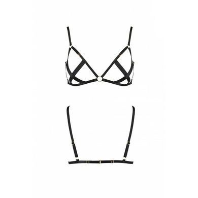 Відкритий бюстгальтер-стрепи Passion Exclusive NICKY BRA S/M, black
