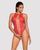 Ажурний бодістокінг із ефектом шнурівки Obsessive B120 teddy red S/M/L, червоний