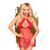 Комплект пеньюар в стиле 60-х и трусики с доступом Penthouse - Libido Boost Red S/M