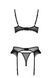 Комплект Passion KERRIA SET WITH OPEN BRA black S/M - ECO Passion