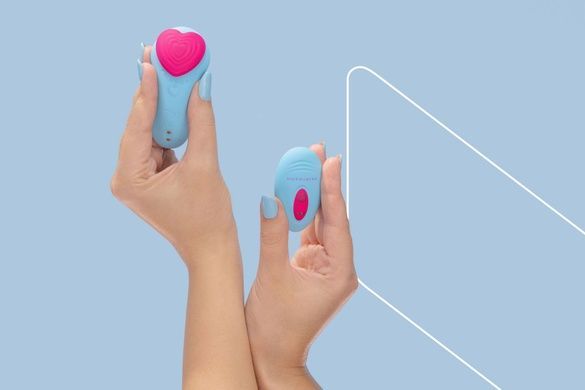Вібратор у трусики FairyGasm HeartGem blue на магніті SX0628 фото