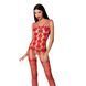 Бодистокинг Passion BS067 red, комбинезон, имитация чулок и топа на бретелях One Size