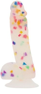 Фаллоимитатор из конфетти ADDICTION - PARTY MARTY 7.5&Prime; - FROST & CONFETTI SO4532 фото