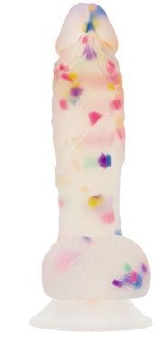 Фаллоимитатор из конфетти ADDICTION - PARTY MARTY 7.5&Prime; - FROST & CONFETTI SO4532 фото