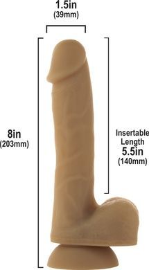 Фаллоимитатор на присоске ADDICTION ANDREW 8&Prime; Silicone Dong Caramel SO5579 фото