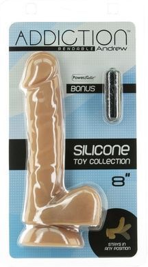 Фаллоимитатор на присоске ADDICTION ANDREW 8&Prime; Silicone Dong Caramel SO5579 фото