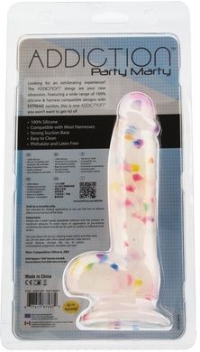 Фаллоимитатор из конфетти ADDICTION - PARTY MARTY 7.5&Prime; - FROST & CONFETTI SO4532 фото