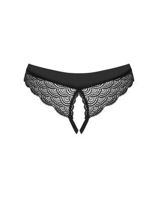 Сексуальні мереживні жіночі трусики з доступом Obsessive Chemeris XL/2XL чорні
