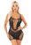 Сексуальное миниплатье с кружевом и двойными бретелями Leg Avenue One Size черное