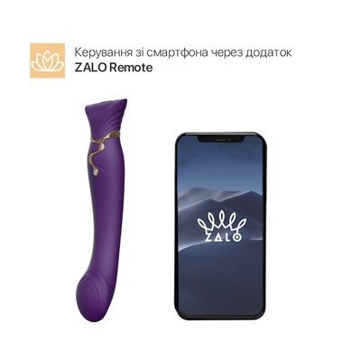 Смартвібратор Zalo Queen Twilight Purple з вакуумом SO6664 фото