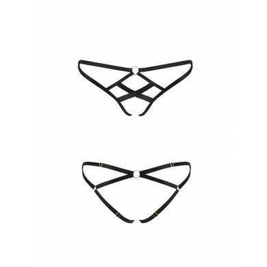Трусики из стреп Passion Exclusive NICKY THONG L/XL, black