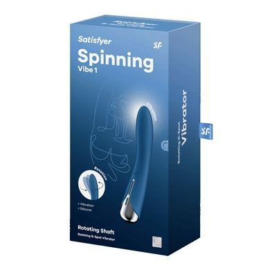 Вибратор точки G с вращением Satisfyer Spinning Vibe 1 Blue SX0559 фото