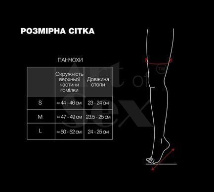 Чулки в мелкую сетку с лакированной коронкой Art of Sex - Rose, цвет черный, L, Черный
