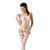 Бодистокинг Passion BS054 white, комбинезон, имитация чулок, открытый животик S/M/L