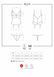 Сатиновий мереживний корсет Obsessive 810-COR-2 babydoll & thong L/XL, білий, корсет, танга