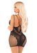 Сексуальное миниплатье с кружевом и двойными бретелями Leg Avenue One Size черное