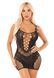 Сексуальное миниплатье с кружевом и двойными бретелями Leg Avenue One Size черное