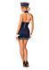 Еротичний костюм стюардеси Obsessive Stewardess uniform XS/S, blue, сукня, пілотка, шарф, манжети