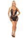 Сексуальное миниплатье с кружевом и двойными бретелями Leg Avenue One Size черное