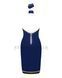 Еротичний костюм стюардеси Obsessive Stewardess uniform XS/S, blue, сукня, пілотка, шарф, манжети