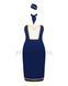 Еротичний костюм стюардеси Obsessive Stewardess uniform XS/S, blue, сукня, пілотка, шарф, манжети