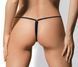 Эротические женские трусики стринги с жемчугом Art of Sex Катрин XS-M черные