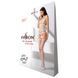 Бодистокинг Passion BS067 white, комбинезон, имитация чулок и топа на бретелях One Size