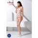 Бодистокинг Passion BS067 white, комбинезон, имитация чулок и топа на бретелях One Size