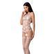 Бодистокинг Passion BS067 white, комбинезон, имитация чулок и топа на бретелях One Size
