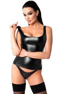 Топ Noir Handmade F346 Powerwetlook top - S