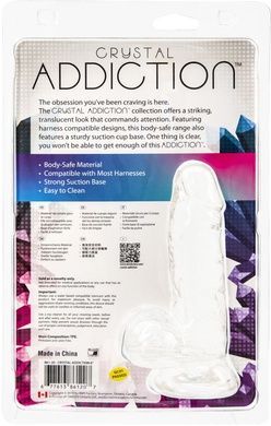 Прозорий фалоімітатор на присосці ADDICTION Clear Dildo with Balls 6 SO5580 фото