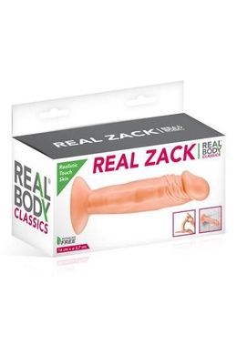 Фалоімітатор Real Body Real Zack Flesh діаметр 3,7 см SO2217 фото